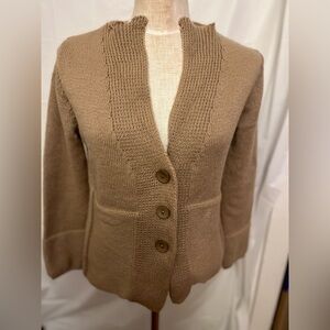 Hand knitted cardigan sweater/ very soft/ I went by the measurements/ medium